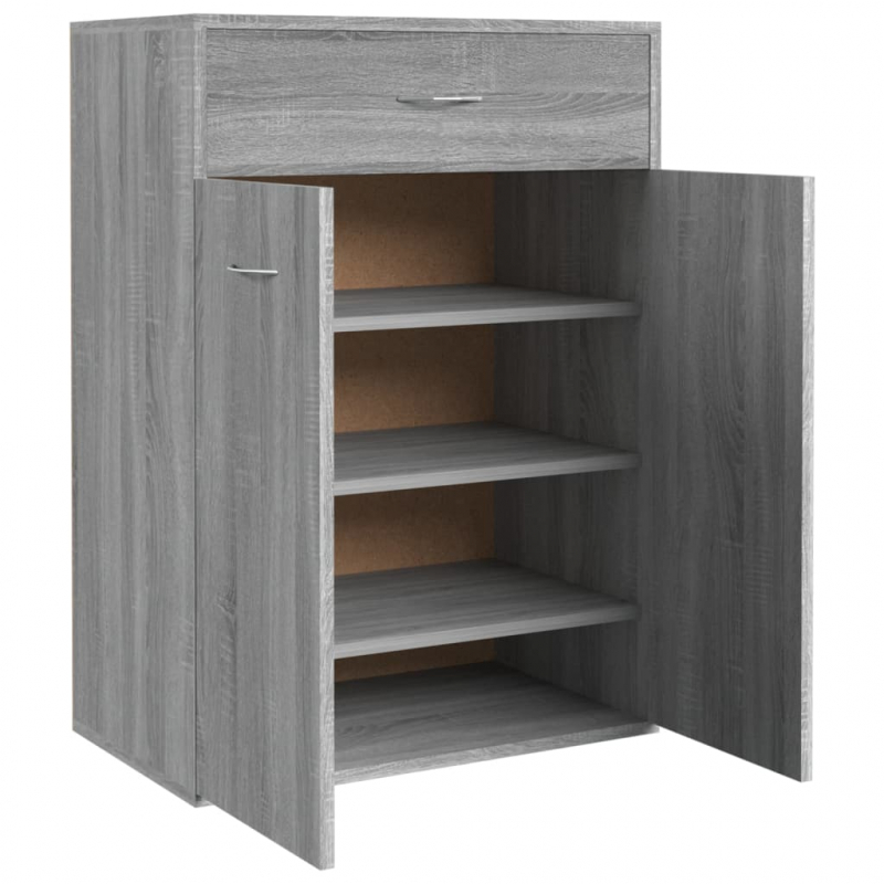 Schuhschrank Grau Sonoma 60x35x84 cm Holzwerkstoff