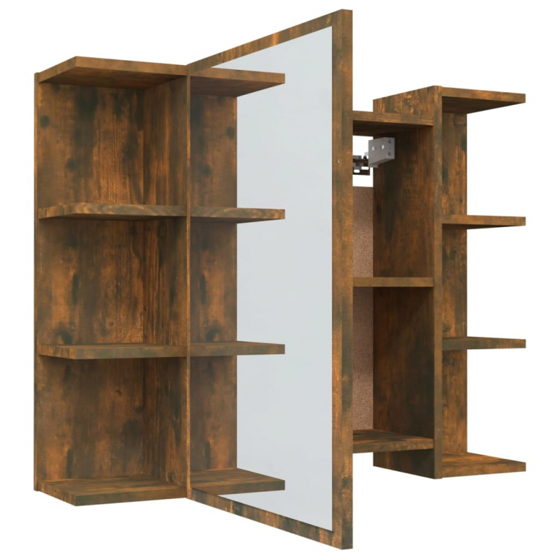 Bad-Spiegelschrank Räuchereiche 80x20,5x64 cm Holzwerkstoff