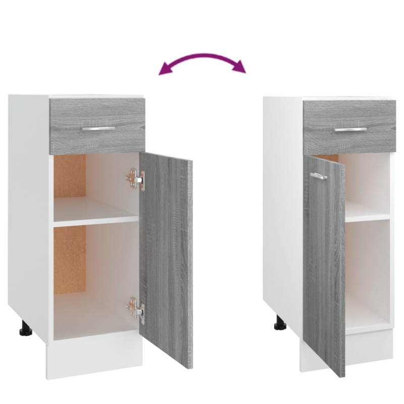 Unterschrank mit Schublade Lyon Grau Sonoma 30x46x81,5 cm