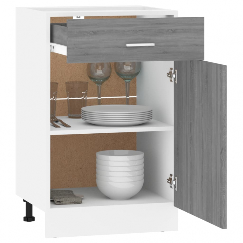Unterschrank mit Schublade Lyon Grau Sonoma 50x46x81,5 cm