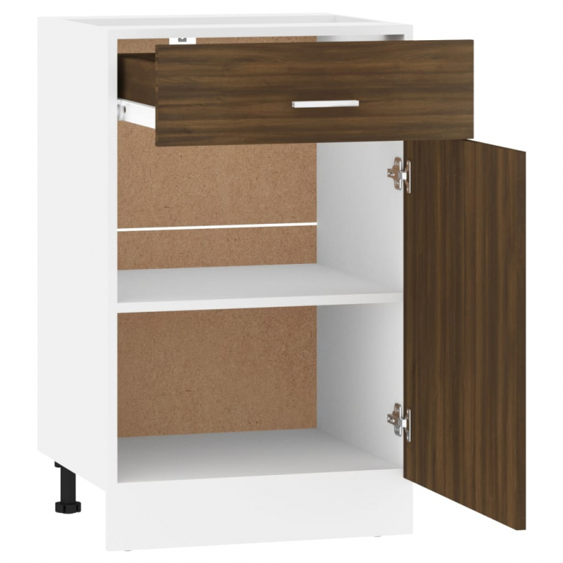 Unterschrank mit Schublade Lyon Braun Eiche-Optik 50x46x81,5 cm