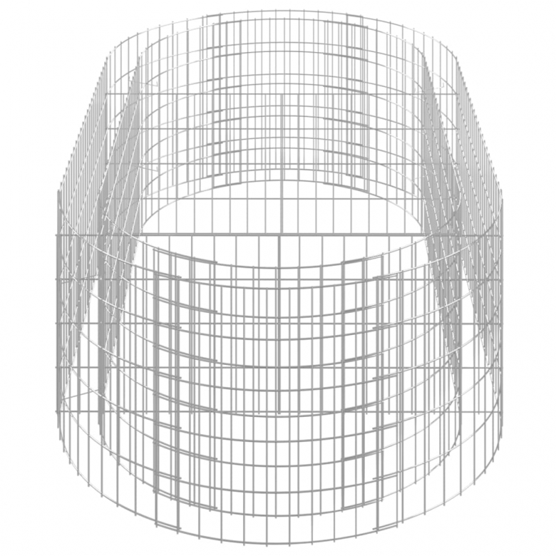 Gabionen-Hochbeet Verzinktes Eisen 200x100x50 cm