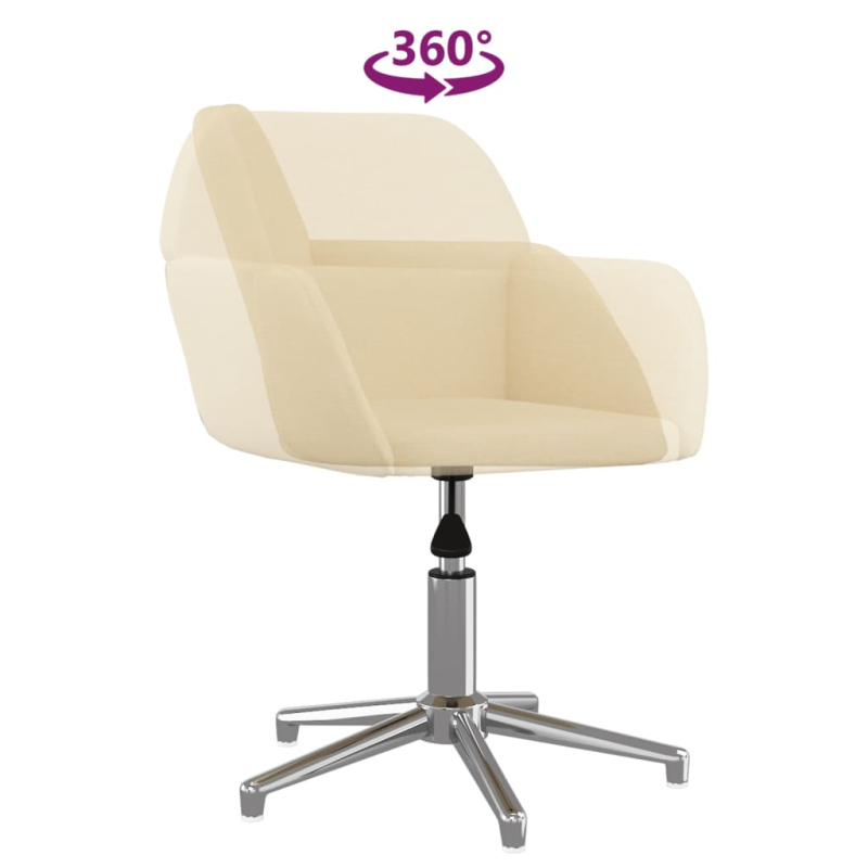 Esszimmerstühle 2 Stk. Drehbar Creme Stoff