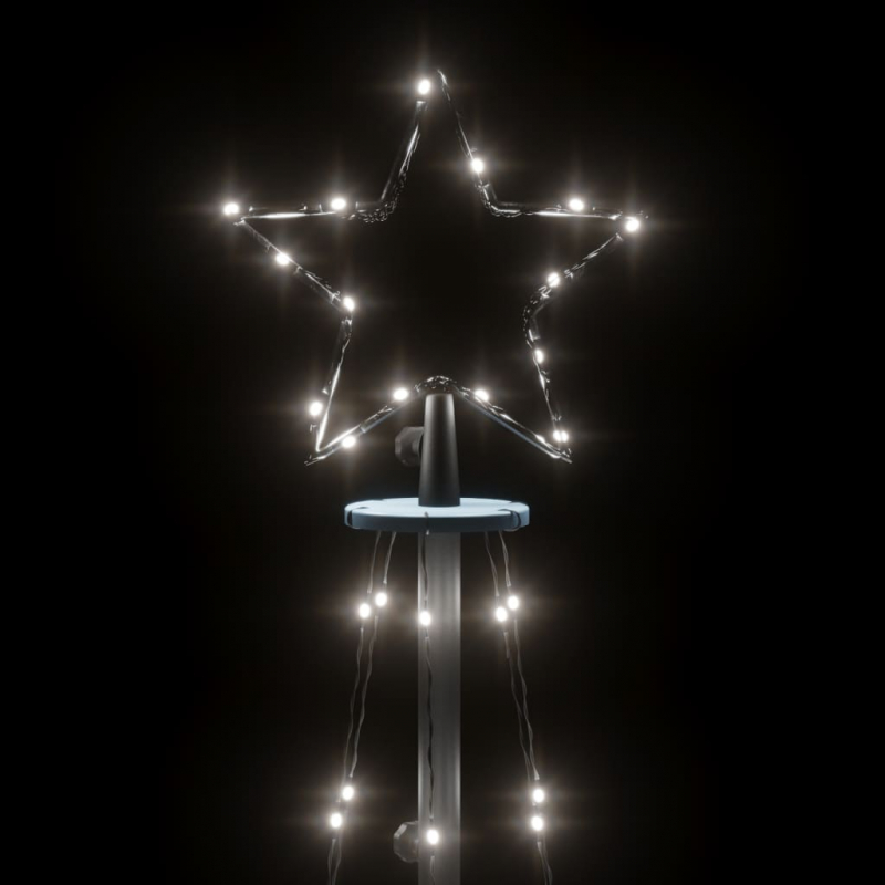 LED-Weihnachtsbaum mit Erdnägeln Kaltweiß 108 LEDs 180 cm