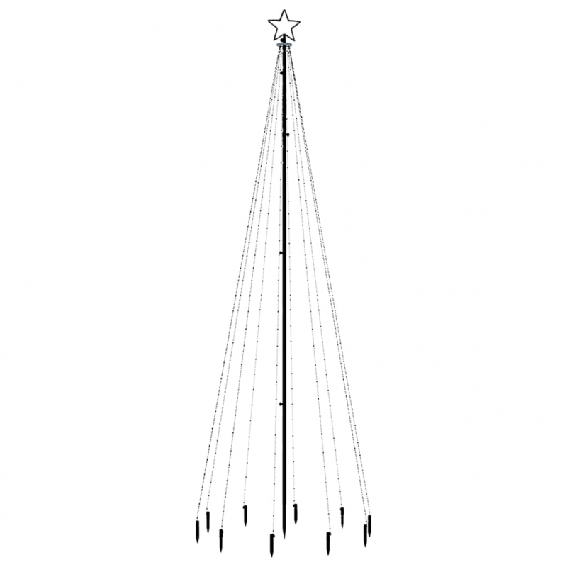 LED-Weihnachtsbaum mit Erdnägeln Kaltweiß 310 LEDs 300 cm