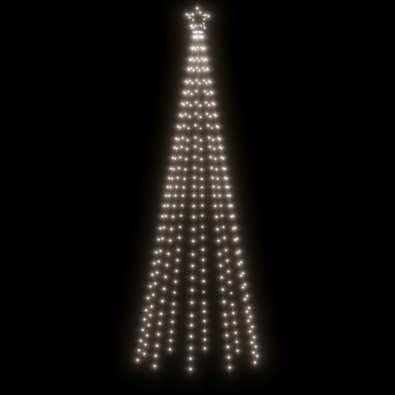 LED-Weihnachtsbaum mit Erdnägeln Kaltweiß 310 LEDs 300 cm