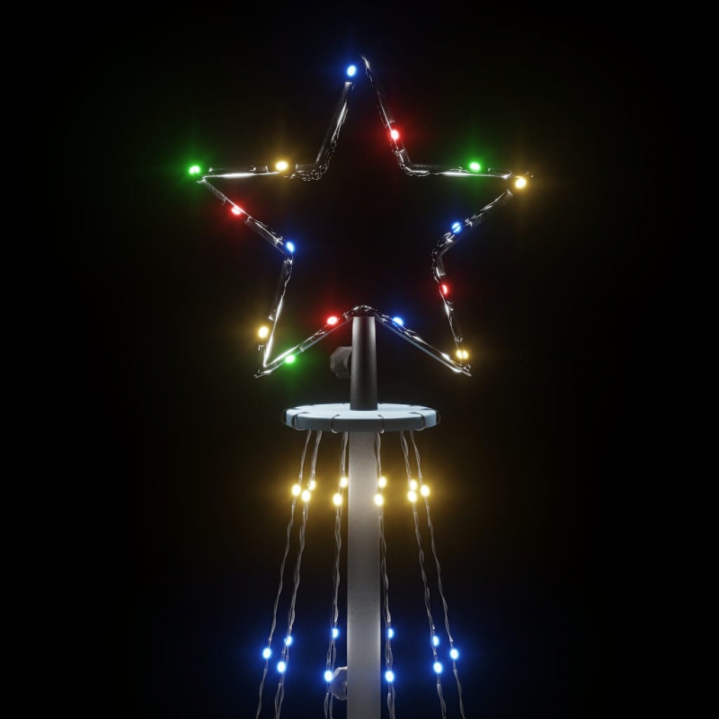 LED-Weihnachtsbaum mit Erdnägeln Mehrfarbig 310 LEDs 300 cm