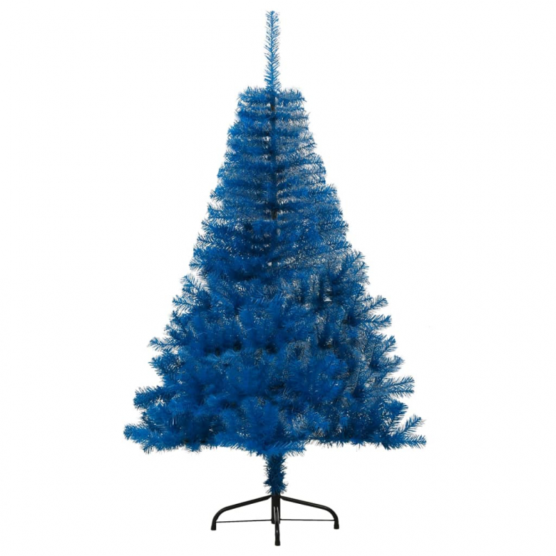 Künstlicher Halb-Weihnachtsbaum mit Ständer Blau 120 cm PVC