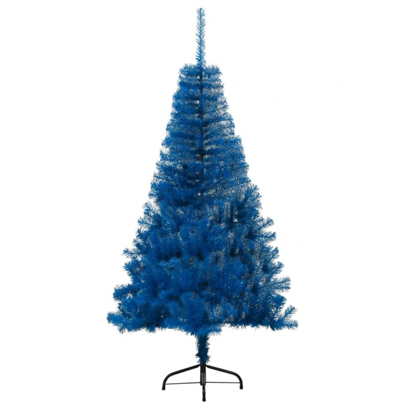 Künstlicher Halb-Weihnachtsbaum mit Ständer Blau 180 cm PVC