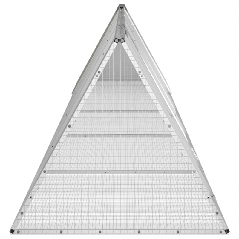 Kaninchenkäfig Grau 504,5x80,5x71 cm Verzinkter Stahl