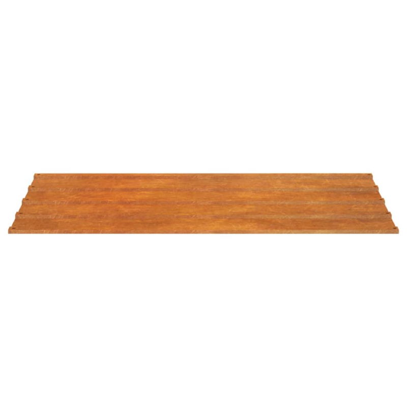 Dachplatten 12 Stk. Rostig 80x44 cm Cortenstahl