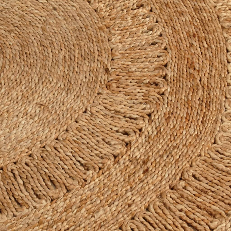 Teppich Jute Handgeflochten 120 cm Rund