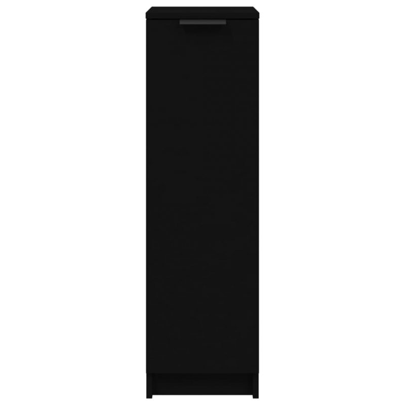 Schuhschrank Schwarz 30x35x100 cm Holzwerkstoff