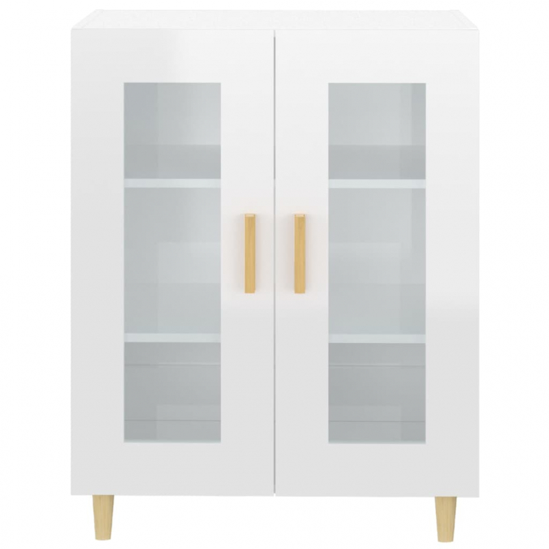 Sideboard Hochglanz-Weiß 69,5x34x90 cm Holzwerkstoff