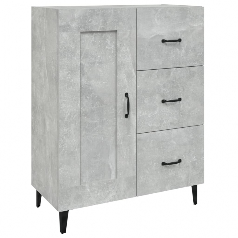 Sideboard Betongrau 69,5x34x90 cm Holzwerkstoff