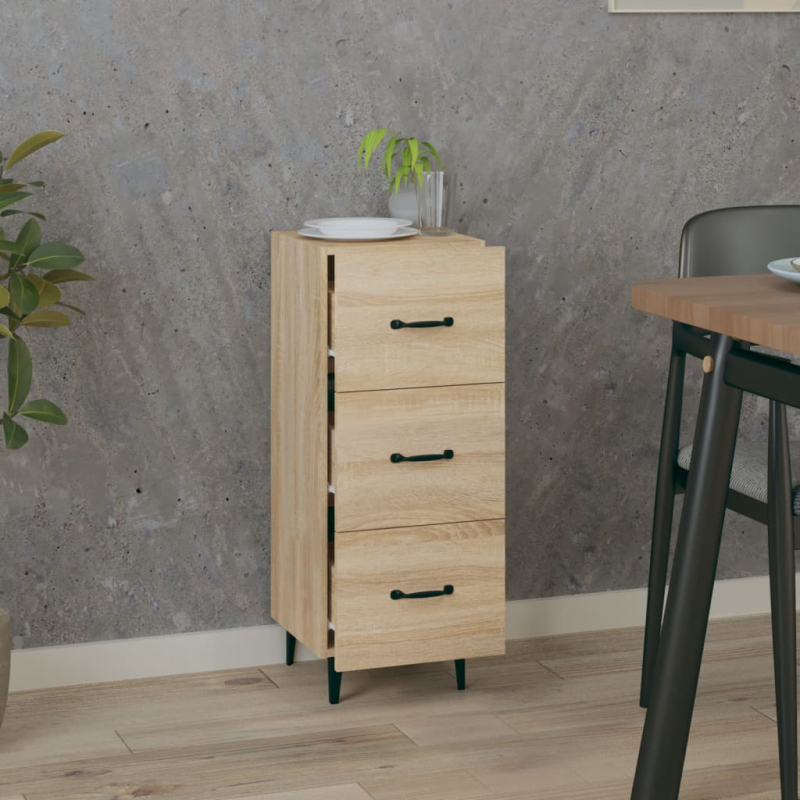 Sideboard Sonoma-Eiche 34,5x34x90 cm Holzwerkstoff