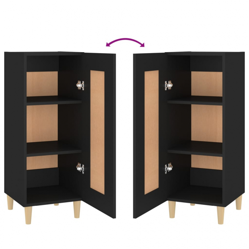 Sideboard Schwarz 34,5x34x90 cm Holzwerkstoff