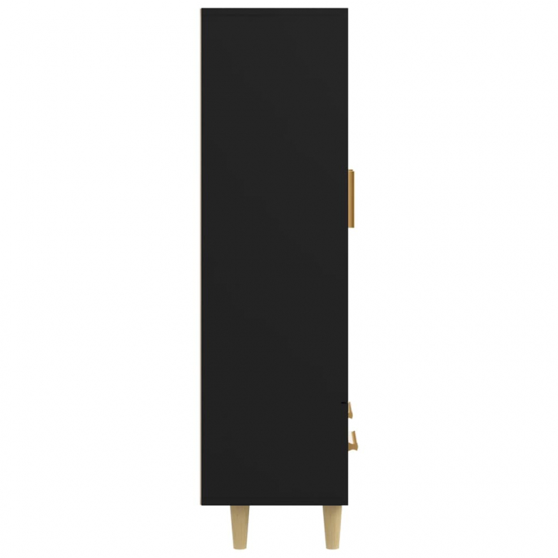 Highboard Schwarz 70x31x115 cm Holzwerkstoff