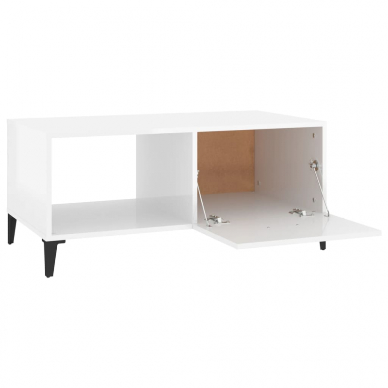 Couchtisch Hochglanz-Weiß 90x50x40 cm Holzwerkstoff