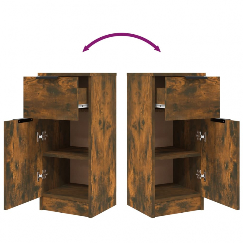 Sideboard Räuchereiche 30x30x70 cm Holzwerkstoff