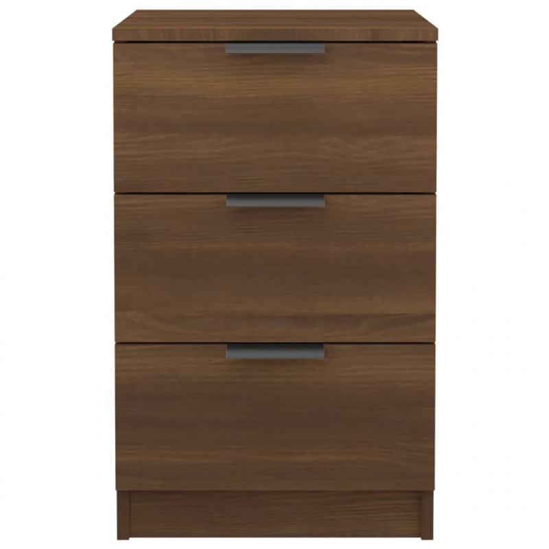 Nachttische 2 Stk. Braun Eichen-Optik 40x36x65 cm