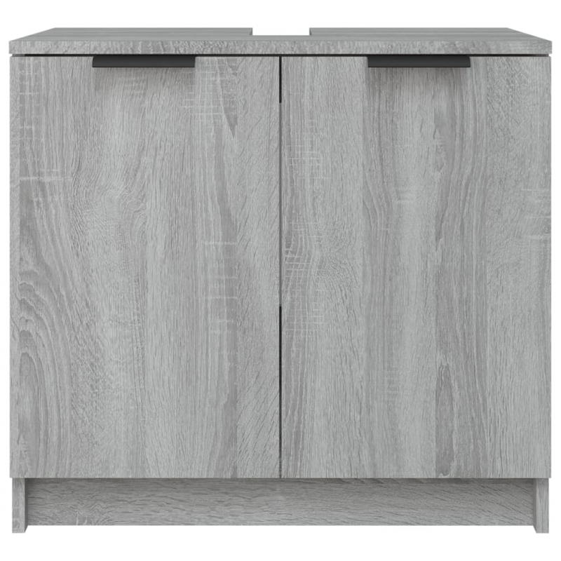 Badezimmerschrank Grau Sonoma 64,5x33,5x59 cm Holzwerkstoff