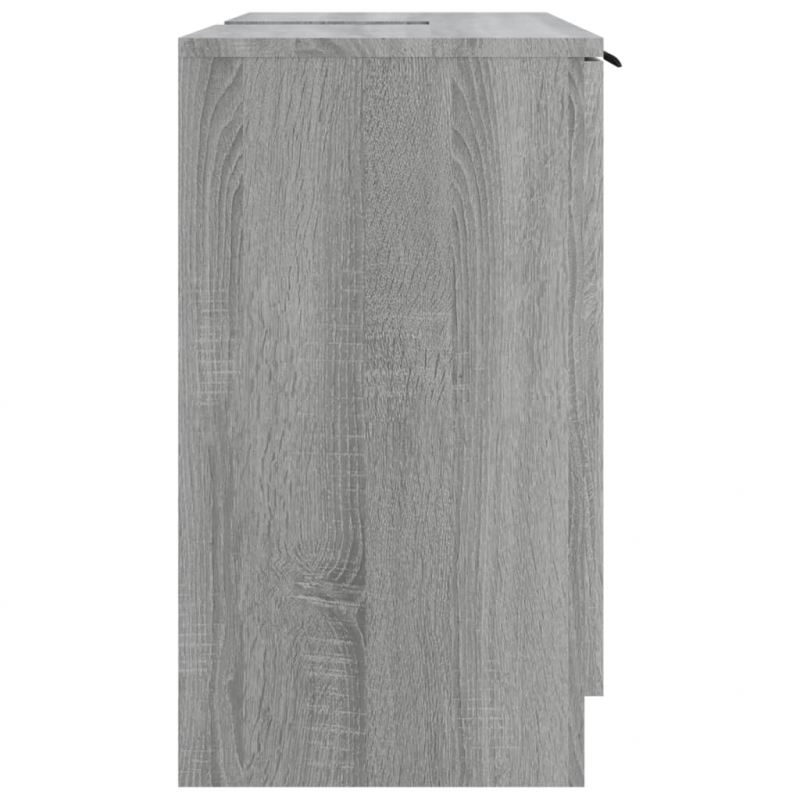 Badezimmerschrank Grau Sonoma 64,5x33,5x59 cm Holzwerkstoff