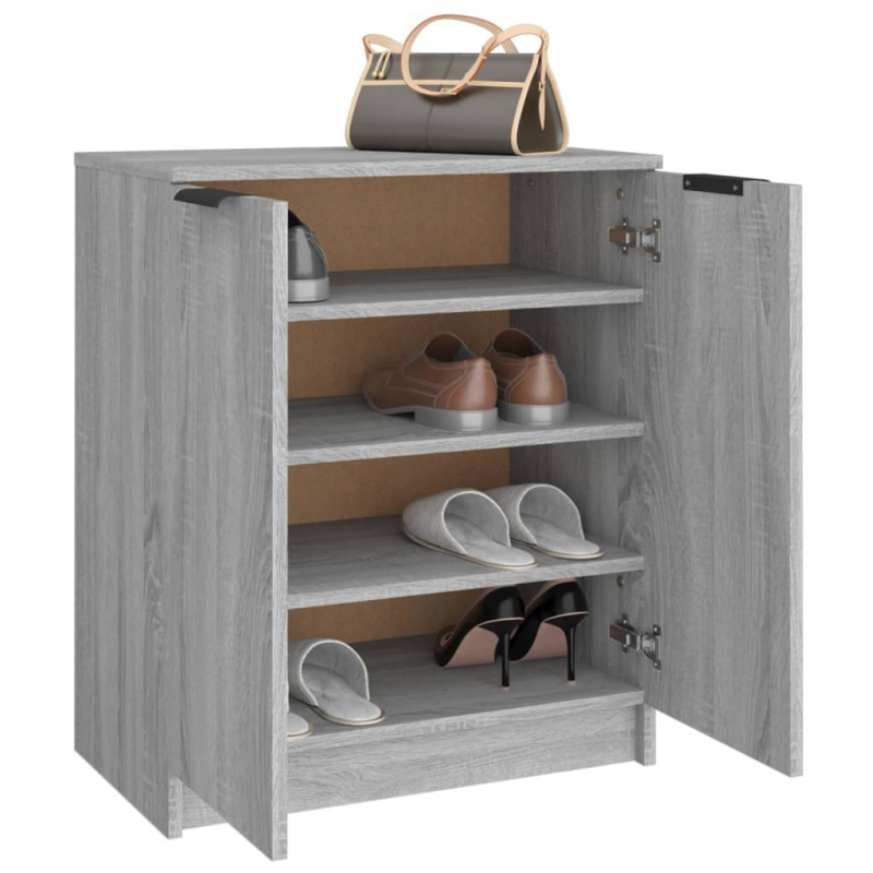 Schuhschrank Grau Sonoma 59x35x70 cm Holzwerkstoff