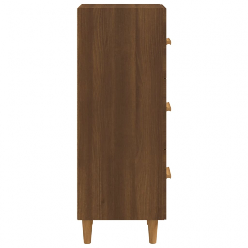 Sideboard Braun Eichen-Optik 34,5x34x90 cm Holzwerkstoff