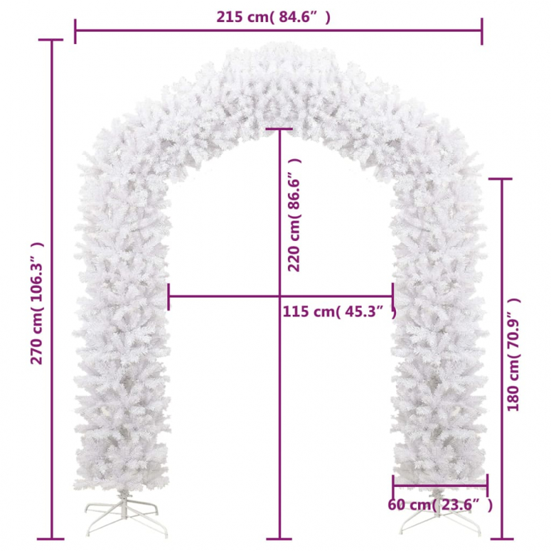 Weihnachtsgirlande Weiß 270 cm