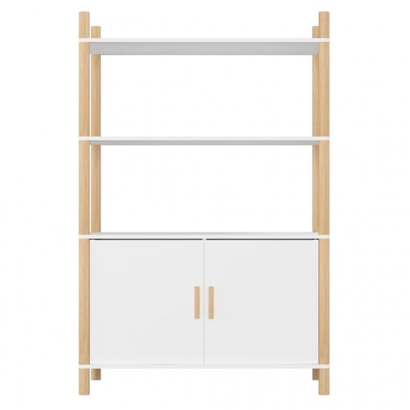 Highboard Weiß 80x40x121 cm Holzwerkstoff