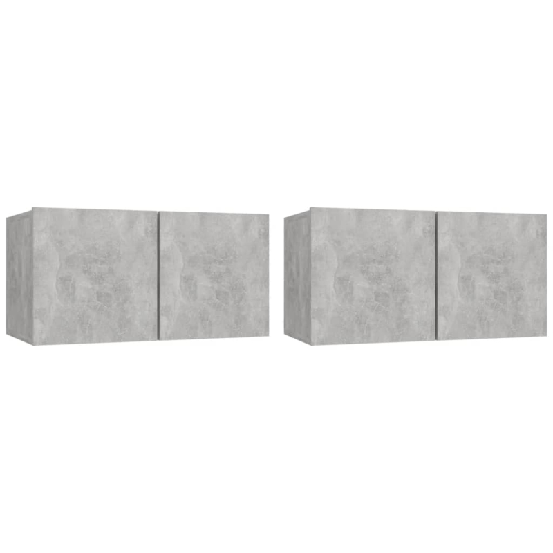 4-tlg. TV-Schrank-Set Betongrau Holzwerkstoff