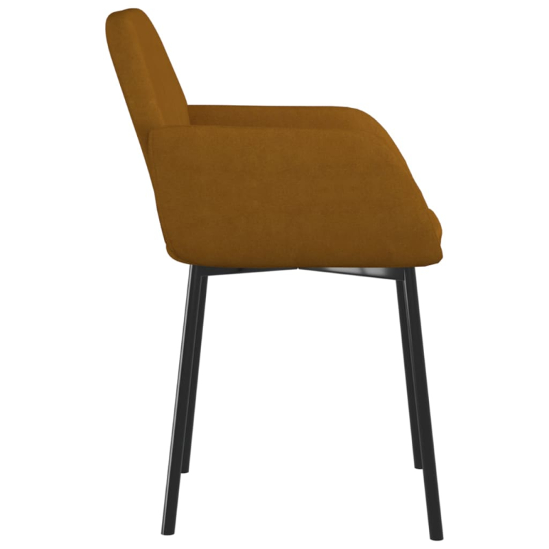 Esszimmerstühle 2 Stk. Braun Samt