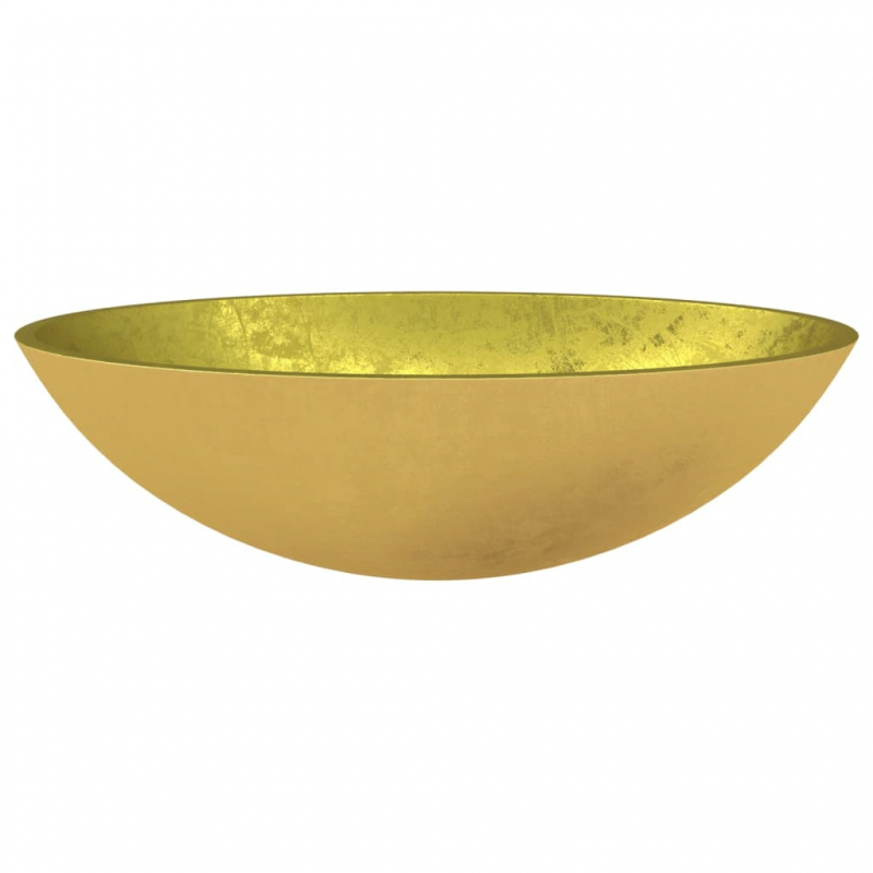 Waschbecken Glas 50x37x14 cm Gold