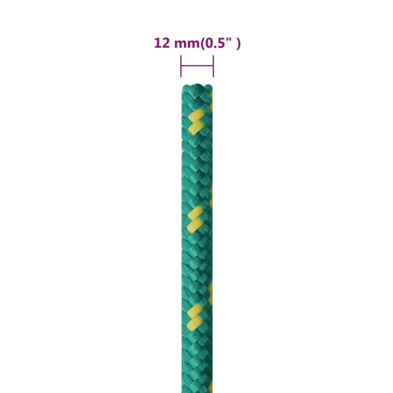 Bootsseil Grün 12 mm 25 m Polypropylen