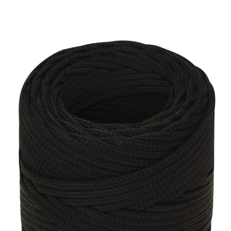 Arbeitsseil Schwarz 2 mm 50 m Polyester