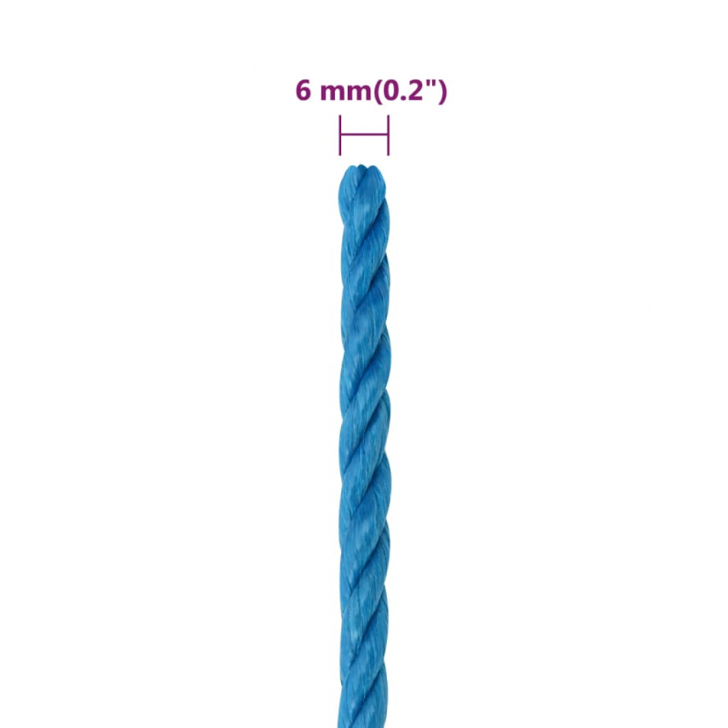 Arbeitsseil Blau 6 mm 250 m Polypropylen