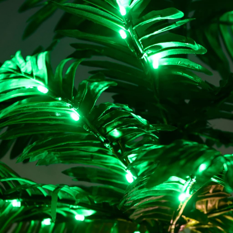 Künstliche Palme mit 252 LEDs Warmweiß 400 cm