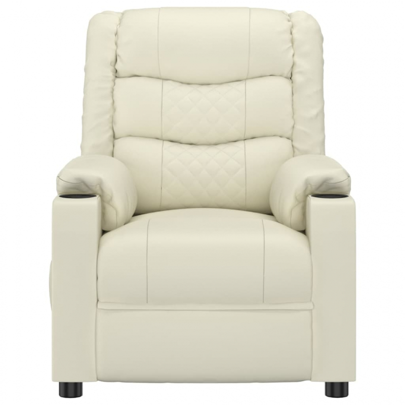 Massagesessel Creme Kunstleder