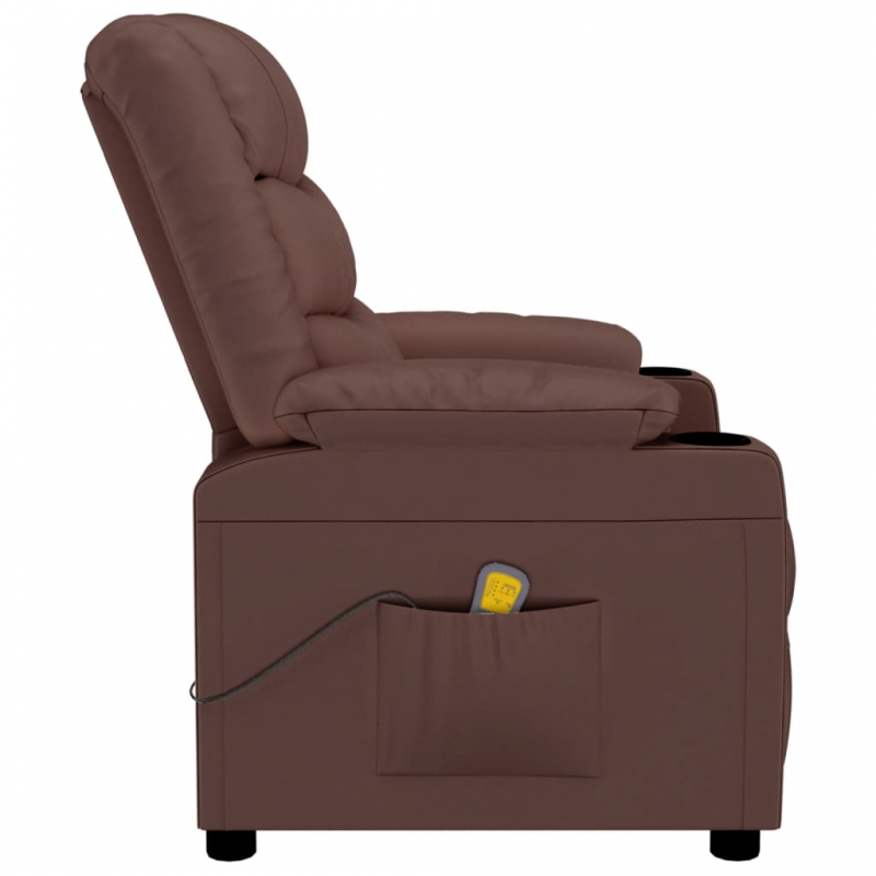 Massagesessel Braun Kunstleder