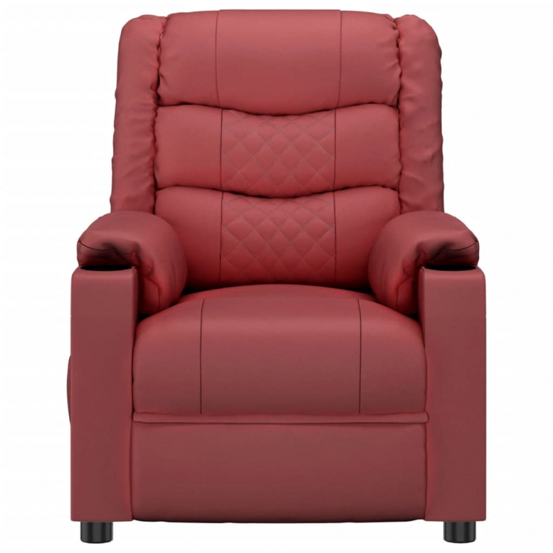 Massagesessel Weinrot Kunstleder