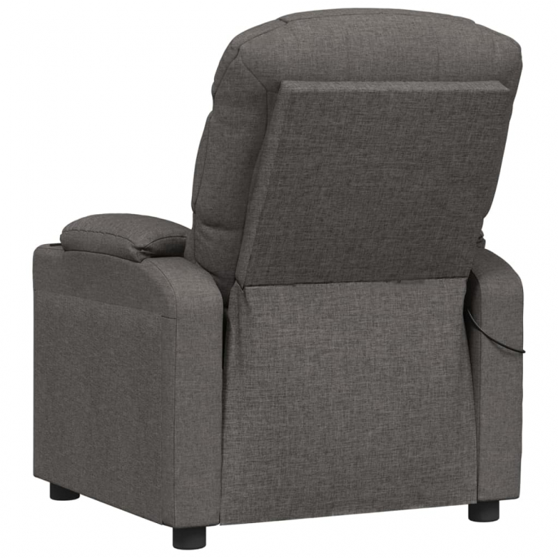 Massagesessel Dunkelgrau Stoff