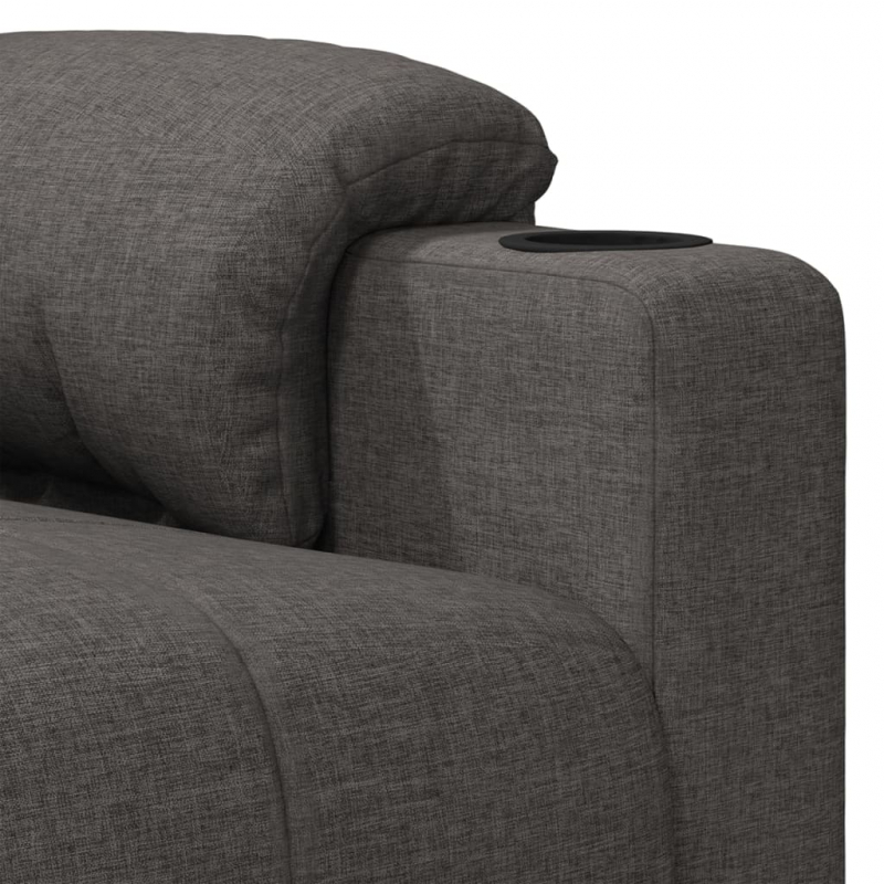 Massagesessel Dunkelgrau Stoff