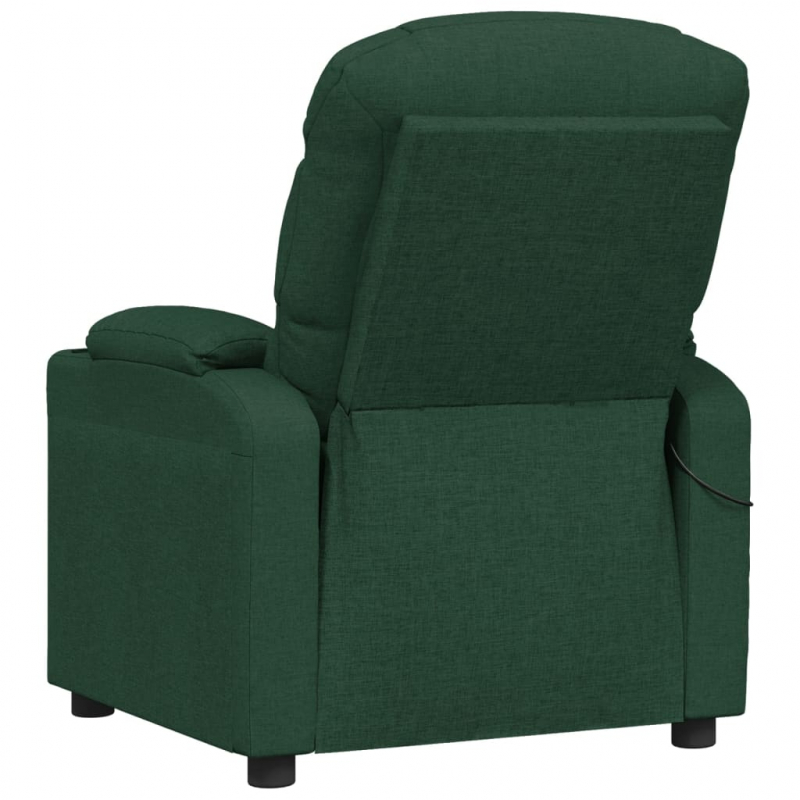 Massagesessel Dunkelgrün Stoff
