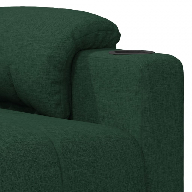 Massagesessel Dunkelgrün Stoff