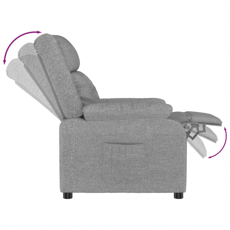 Relaxsessel Hellgrau Stoff