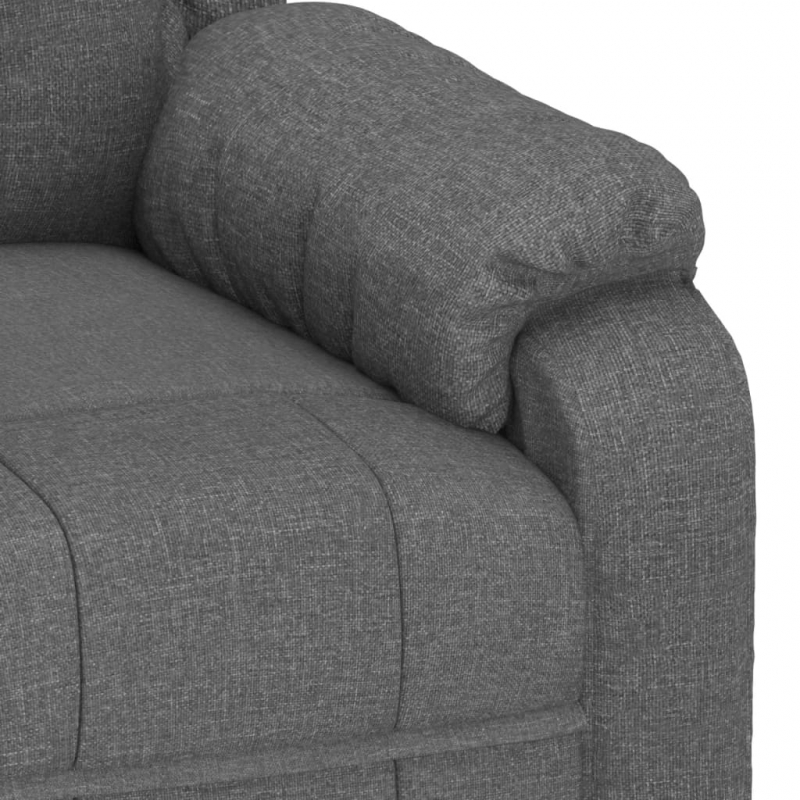 Massagesessel Dunkelgrau Stoff