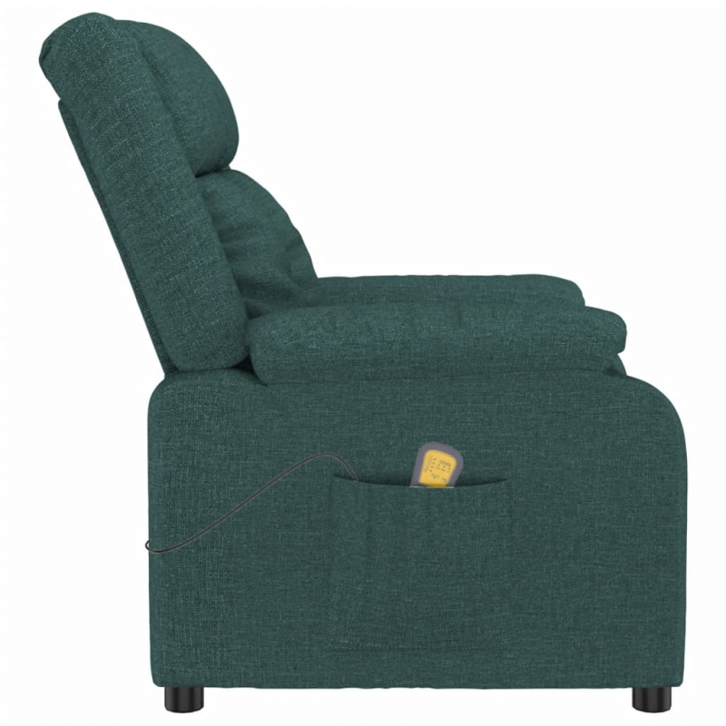 Massagesessel Dunkelgrün Stoff