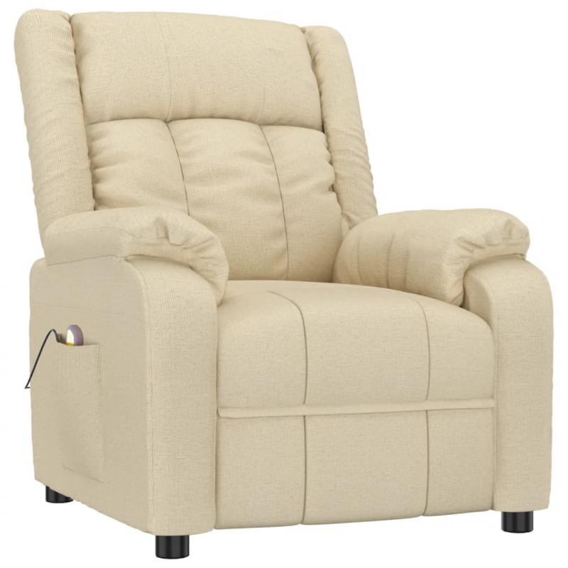 Massagesessel Creme Stoff