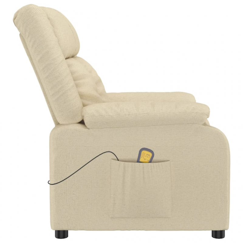 Massagesessel Creme Stoff